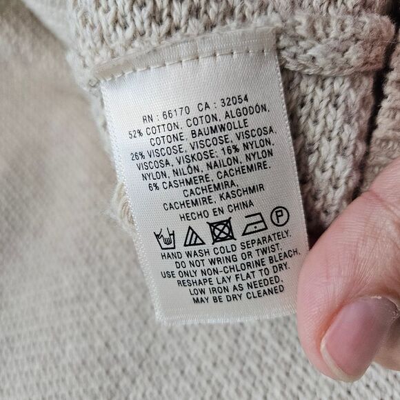 Anthropologie Moth mock neck pullover cashmere blend sweater, women's XS, tan - Picture 4 of 6